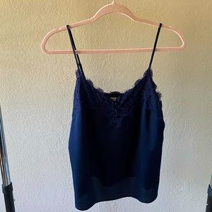 A&F Navy Lace-Trim Cami